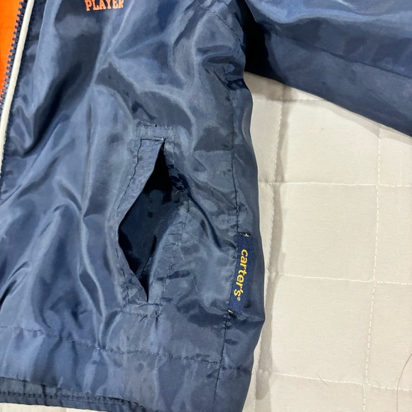 Carter’s Boys Hooded Rain Jacket with Pockets Blue 24M - Picture 6 of 6